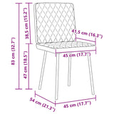 Chaises à manger lot de 6 crème velours