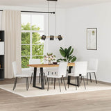 Chaises à manger lot de 6 blanc similicuir