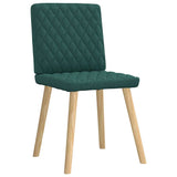 Chaises à manger lot de 6 vert foncé tissu