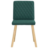 Chaises à manger lot de 6 vert foncé tissu