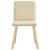 Chaises à manger lot de 6 crème tissu