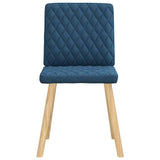 Chaises à manger lot de 6 bleu tissu