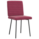 Chaises à manger lot de 6 rouge bordeaux velours