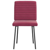 Chaises à manger lot de 6 rouge bordeaux velours