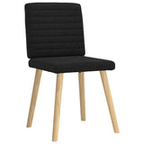 Chaises à manger lot de 6 noir tissu