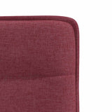 Chaises à manger lot de 6 rouge bordeaux tissu