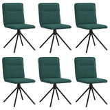 Chaises à manger lot de 6 vert foncé tissu