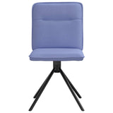 Chaises à manger lot de 6 bleu jean tissu