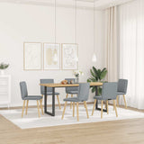 Chaises à manger lot de 6 gris clair tissu