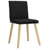 Chaises à manger lot de 6 noir tissu