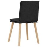 Chaises à manger lot de 6 noir tissu