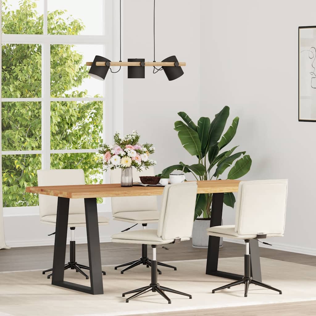 Chaises à manger lot de 4 Crème Velours