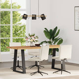 Chaises à manger lot de 4 Crème Velours