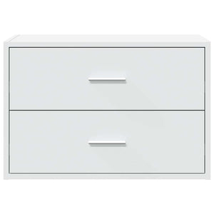 Armoire avec 2 tiroirs blanc 60x31x40 cm bois d'ingénierie