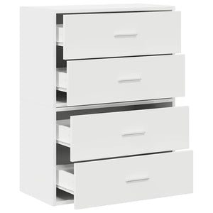 Armoires avec 2 tiroirs 2pcs blanc 60x31x40cm bois d'ingénierie
