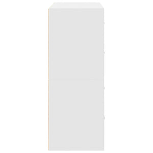 Armoires avec 2 tiroirs 2pcs blanc 60x31x40cm bois d'ingénierie
