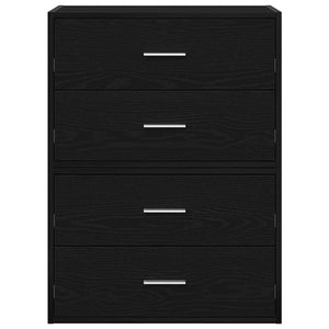 Armoires avec 2 tiroirs 2 pcs chêne noir bois d'ingénierie
