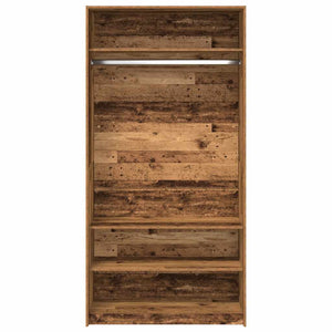Garde-robe vieux bois 100x50x200 cm bois d'ingénierie