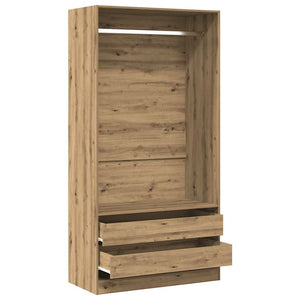 Garde-robe chêne artisanal 100x50x200 cm bois d'ingénierie