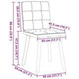 Chaises à manger lot de 2 taupe tissu