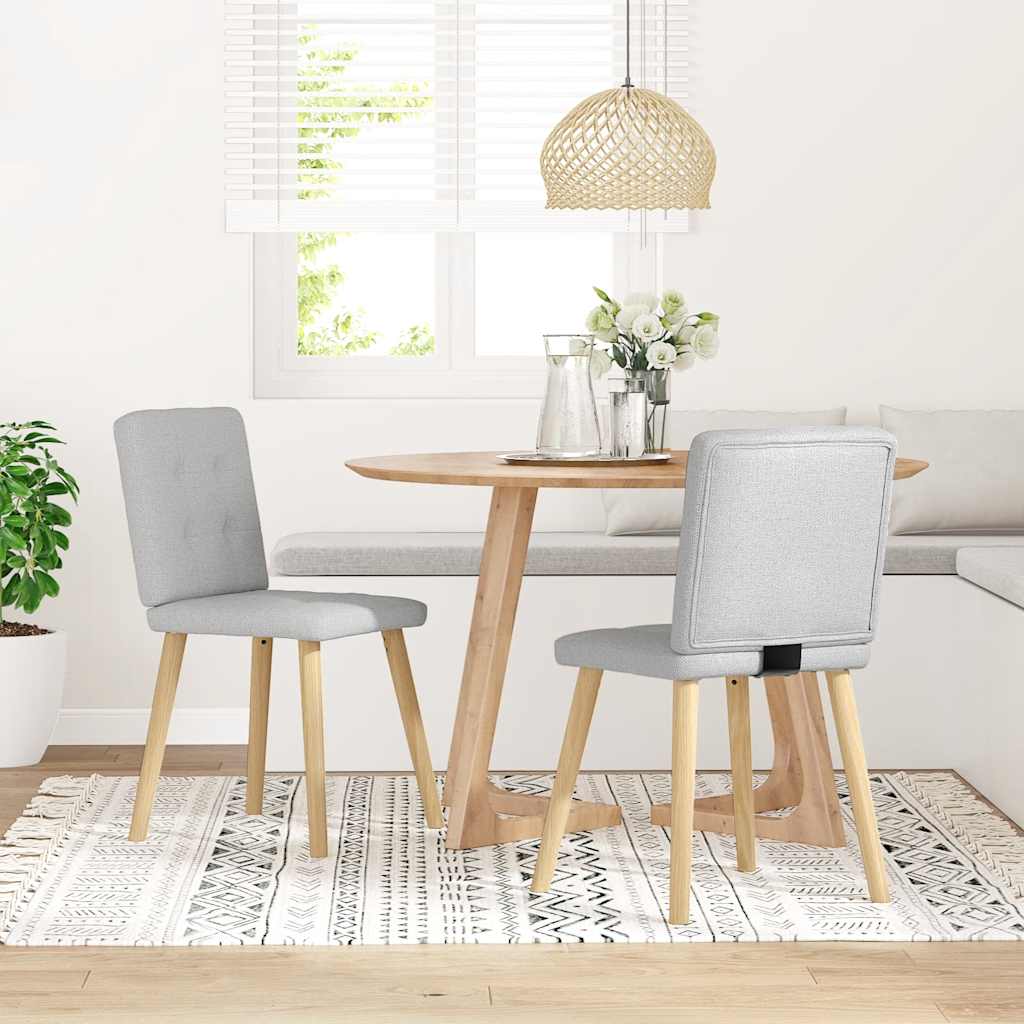 Chaises à manger lot de 2 gris nuage tissu