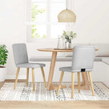 Chaises à manger lot de 2 gris nuage tissu