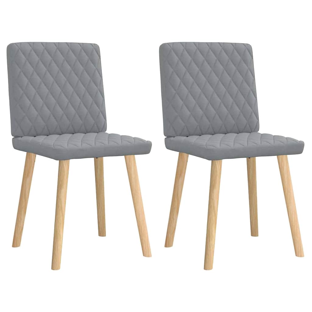 Chaises à manger lot de 2 gris clair tissu