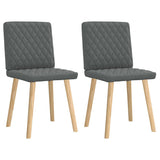 Chaises à manger lot de 2 gris foncé tissu