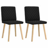 Chaises à manger lot de 2 noir tissu