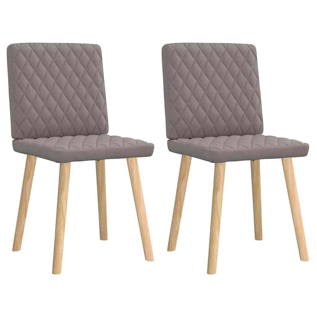 Chaises à manger lot de 2 taupe tissu