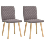 Chaises à manger lot de 2 taupe tissu
