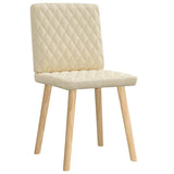 Chaises à manger lot de 2 crème tissu