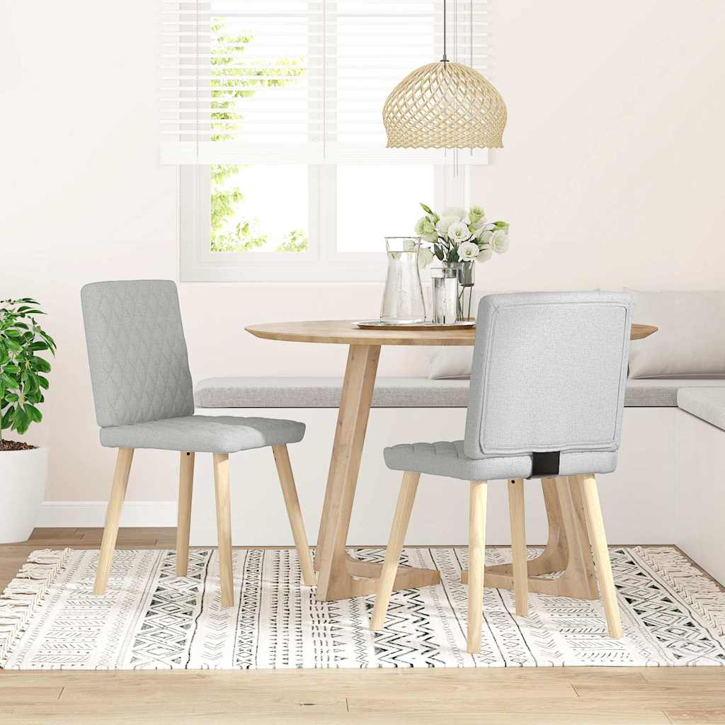 Chaises à manger lot de 2 gris nuage tissu