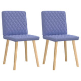 Chaises à manger lot de 2 bleu jean tissu