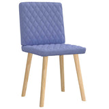 Chaises à manger lot de 2 bleu jean tissu