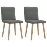 Chaises à manger lot de 2 gris foncé tissu