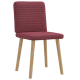 Chaises à manger lot de 2 rouge bordeaux tissu