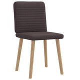 Chaises à manger lot de 2 marron foncé tissu