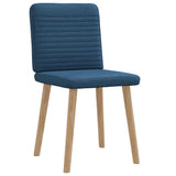 Chaises à manger lot de 2 bleu tissu