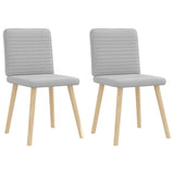Chaises à manger lot de 2 gris nuage tissu