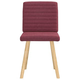 Chaises à manger lot de 2 rouge bordeaux tissu