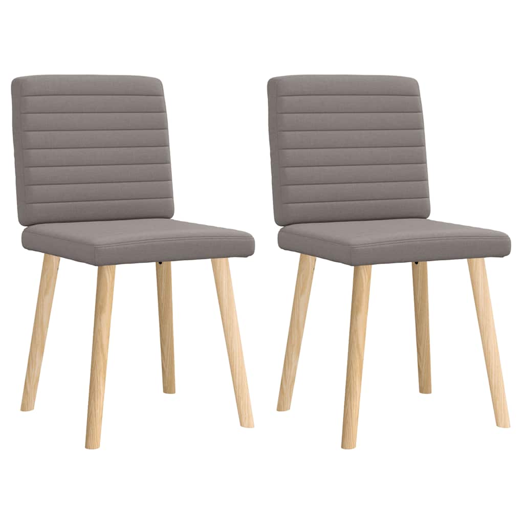 Chaises à manger lot de 2 taupe tissu