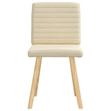 Chaises à manger lot de 2 crème tissu