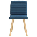 Chaises à manger lot de 2 bleu tissu