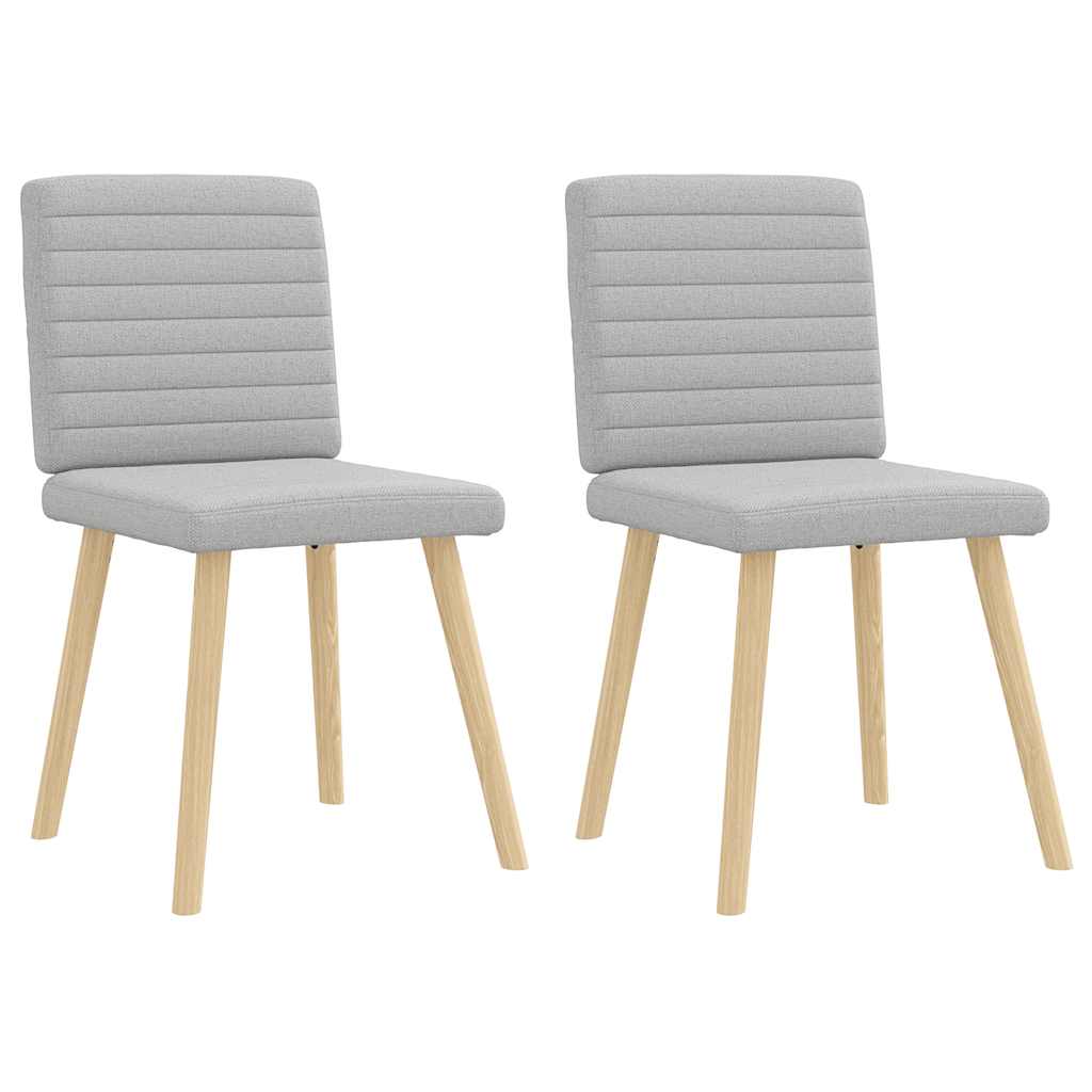 Chaises à manger lot de 2 gris nuage tissu