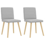 Chaises à manger lot de 2 gris nuage tissu