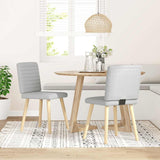 Chaises à manger lot de 2 gris nuage tissu