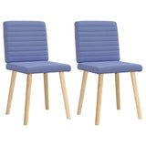 Chaises à manger lot de 2 bleu jean tissu