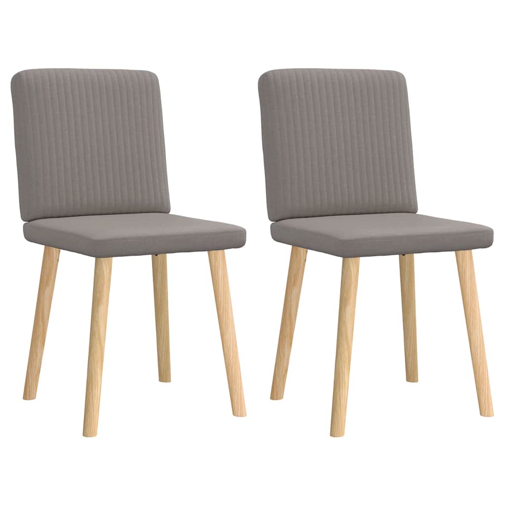 Chaises à manger lot de 2 taupe tissu