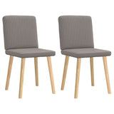 Chaises à manger lot de 2 taupe tissu